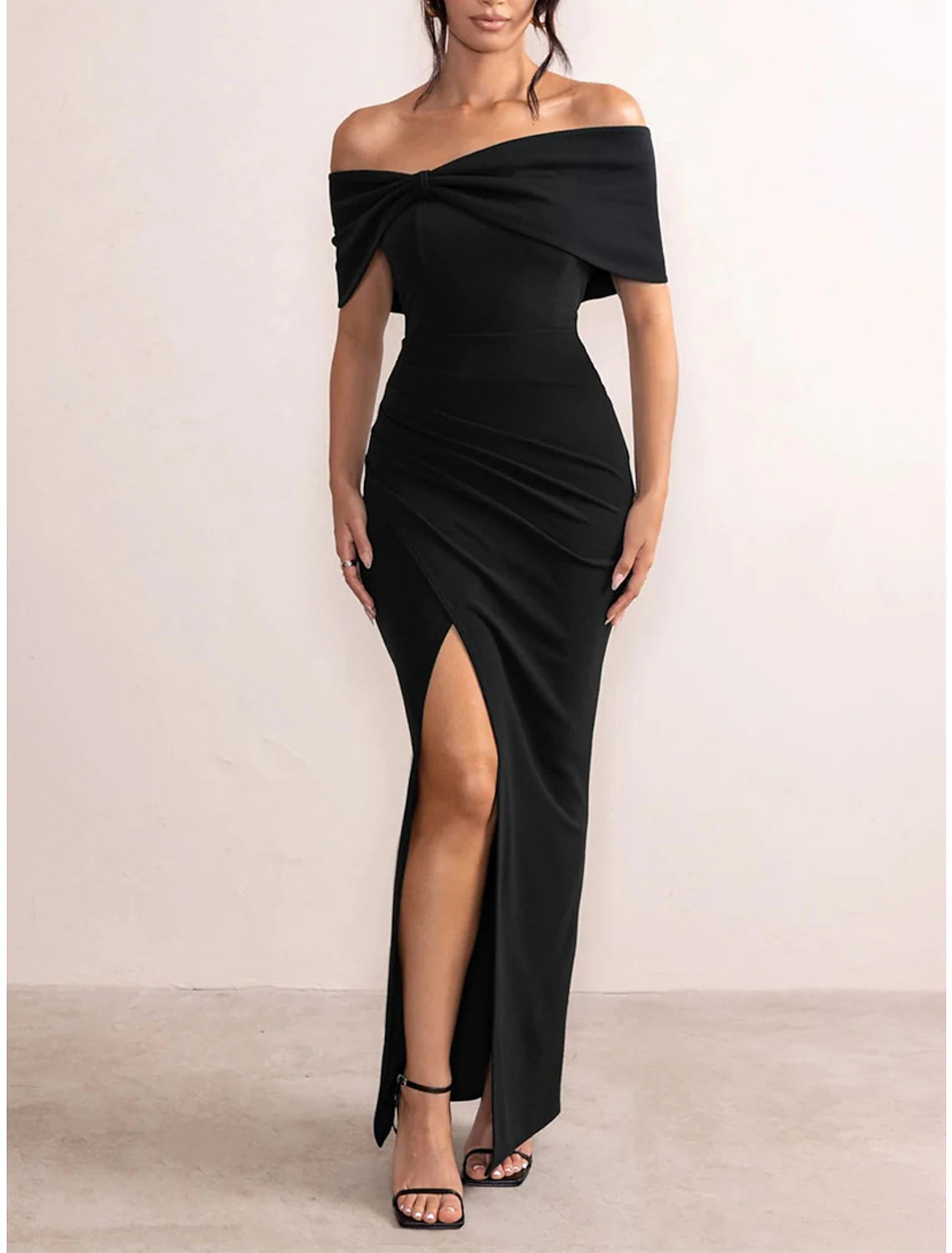 Women's Black Dress Prom Dress Party Dress Long Dress Maxi Dress Black Red Short Sleeve Plain Backless Summer Spring Fall Off Shoulder Elegant Wedding Guest Evening Party Vacation Tunics Party sparkling Women's Black Dress Prom Dress Party Dress Long Dress Maxi Dress Black Red Short Sleeve Plain Backless Summer Spring Fall Off Shoulder Elegant Wedding Guest Evening Party Vacation Tunics Party sparkling