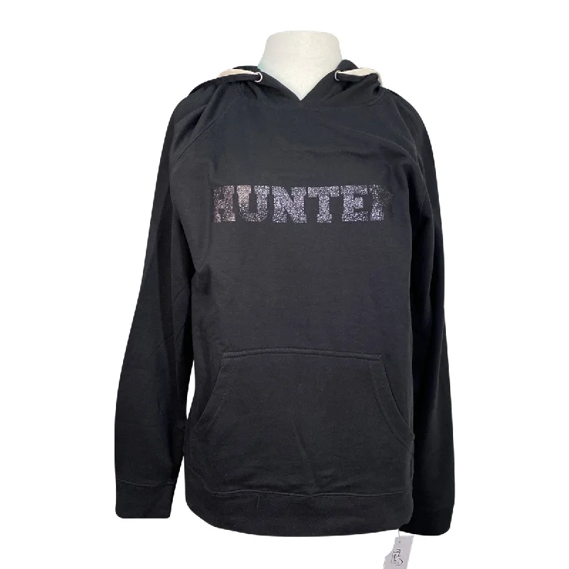 Equine & Design 'Hunter' Hoodie in Black - Women's XL Hoodie with Sequins Glamorous Eye-catching