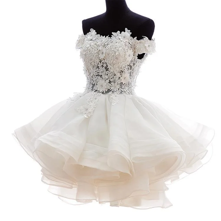 Women's Tulle Mini Cocktail Party Dress Short Prom Gown Tunics Chic fashionable