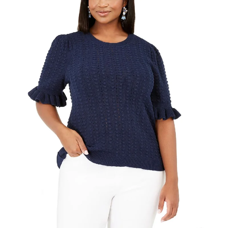 INC Womens Plus Knit Elbow Sleeve Pullover Sweater