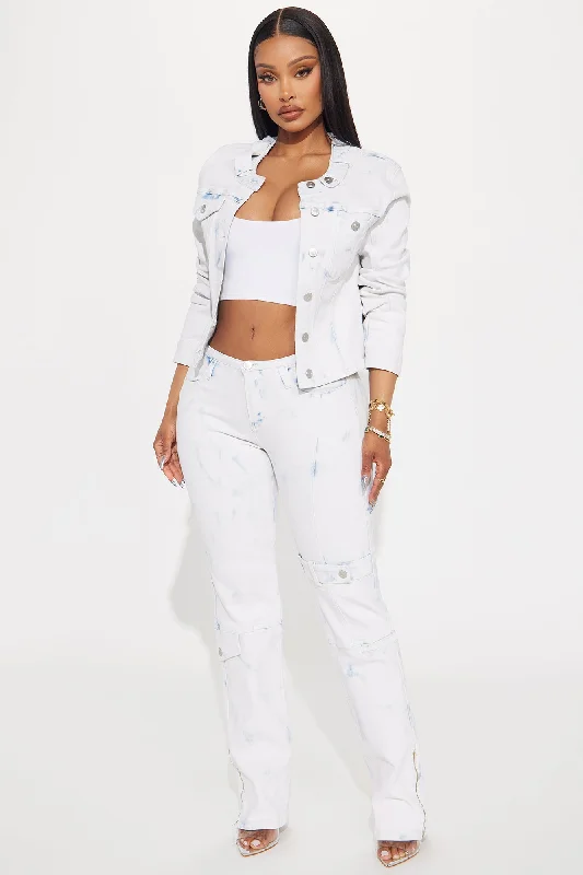 Biding My Time Acid Wash Denim Jacket - Light Wash