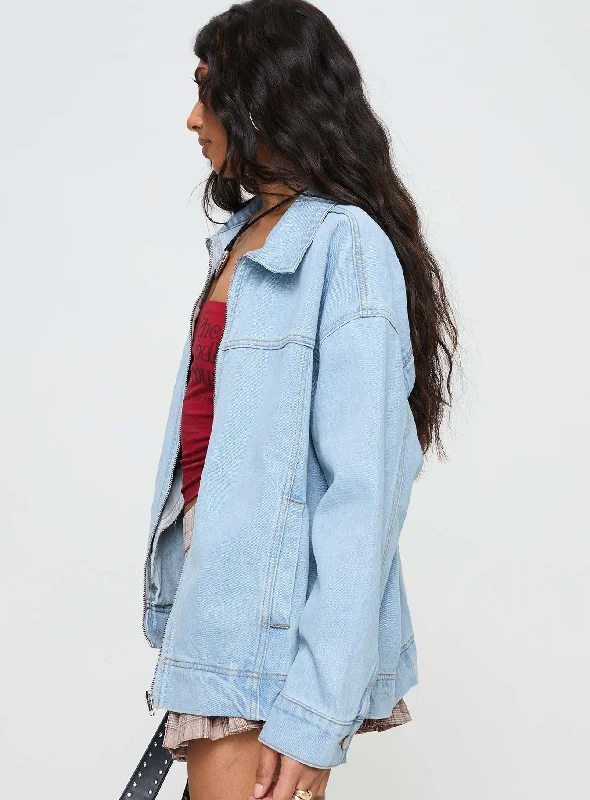 Goldsmith Denim Bomber Jacket Light Wash Goldsmith Denim Bomber Jacket Light Wash