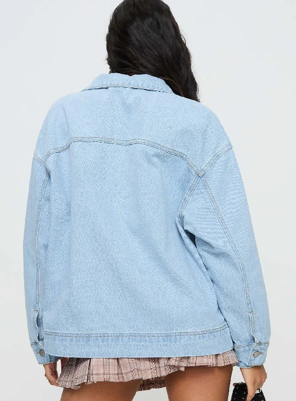 Goldsmith Denim Bomber Jacket Light Wash Goldsmith Denim Bomber Jacket Light Wash
