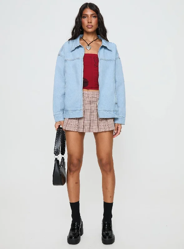 Goldsmith Denim Bomber Jacket Light Wash Goldsmith Denim Bomber Jacket Light Wash