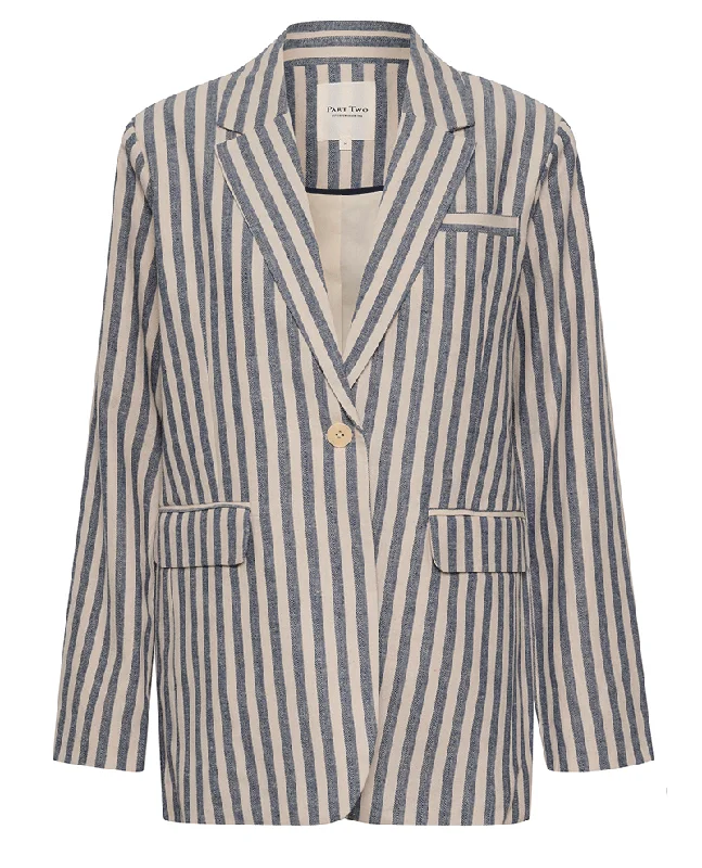 Part Two Beri Blue Stripe Blazer