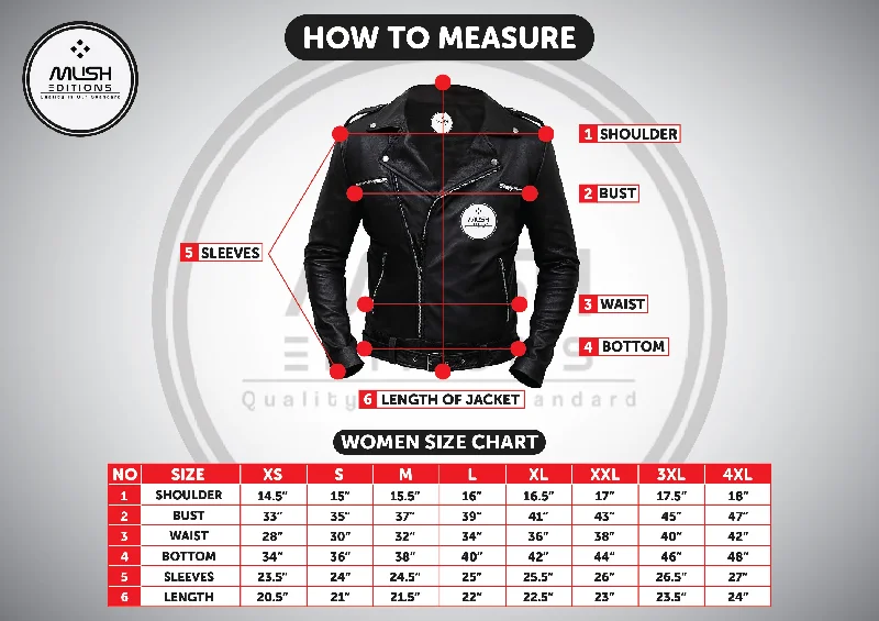 Stylish Black Buckle Strap Biker Sheepskin Leather Jacket Women