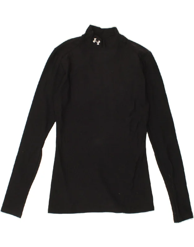 UNDER ARMOUR Womens Top Long Sleeve UK 10 Small Black