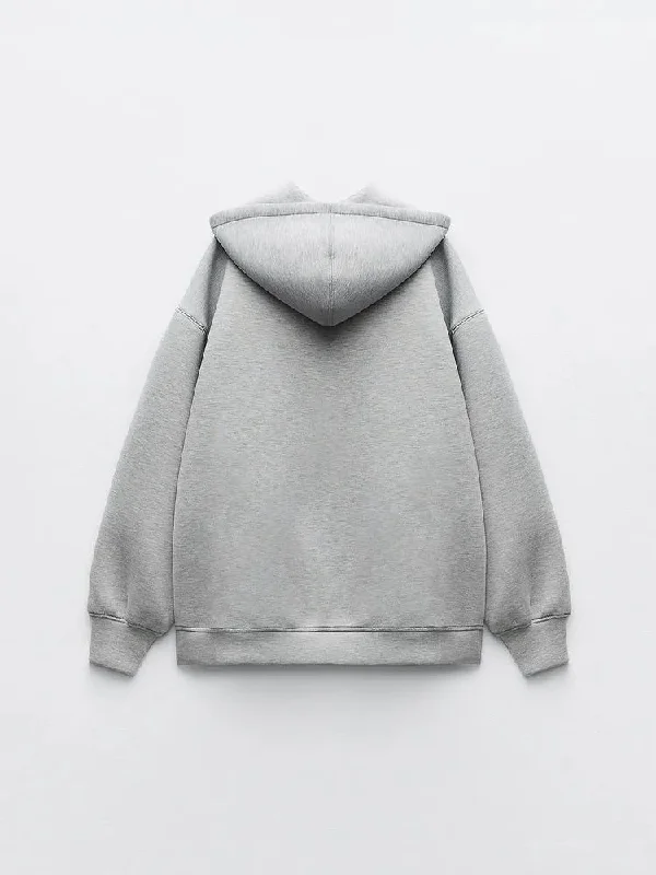 Znbbw Elegant Women Hoodies Bomber Jacket Long Sleeve Big Pocket Zipper Solid Casual Coat 2023 Autumn Winter Warm Outerwear 0410