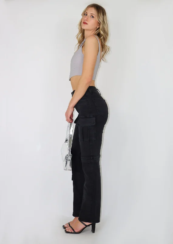 Take It Off Cargo Jeans ★ Charcoal Grey