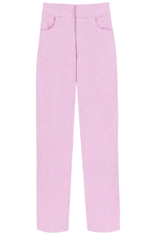 Giuseppe di morabito wide-leg pants with crystals 061PAC237 LILAC PINK