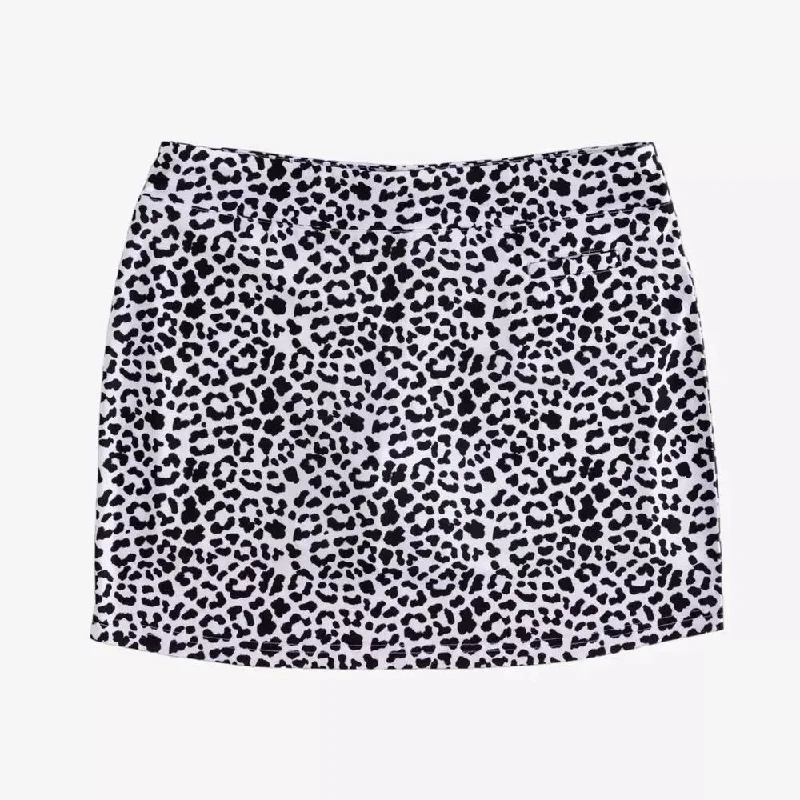 Pebble Beach Black & White Cheetah Print Golf Skort Size M