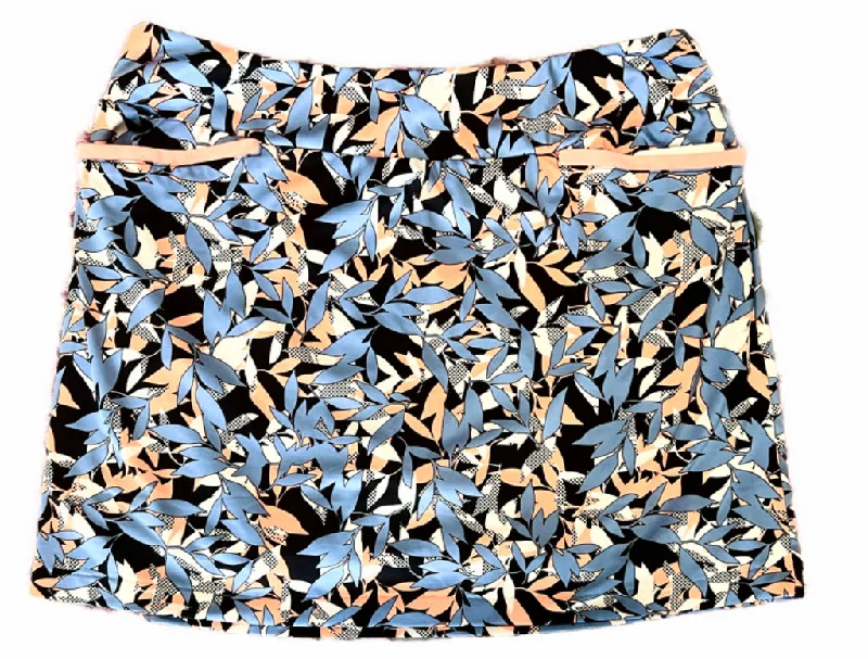 Tail Activewear Periwinkle, Black, White & Peach Print Golf Skort Size XL. MSP$96