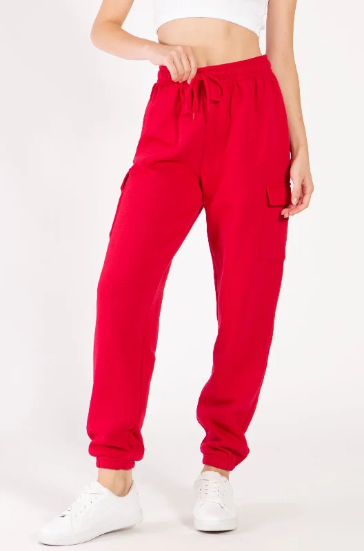 Oversized Fleece Cargo Sweatpants Women’s slim-fit sweatpants casual