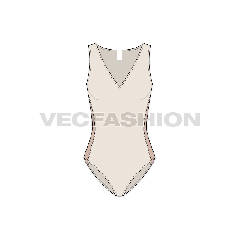 Women's Racerback Swimsuit Sleek Mesh Bikini